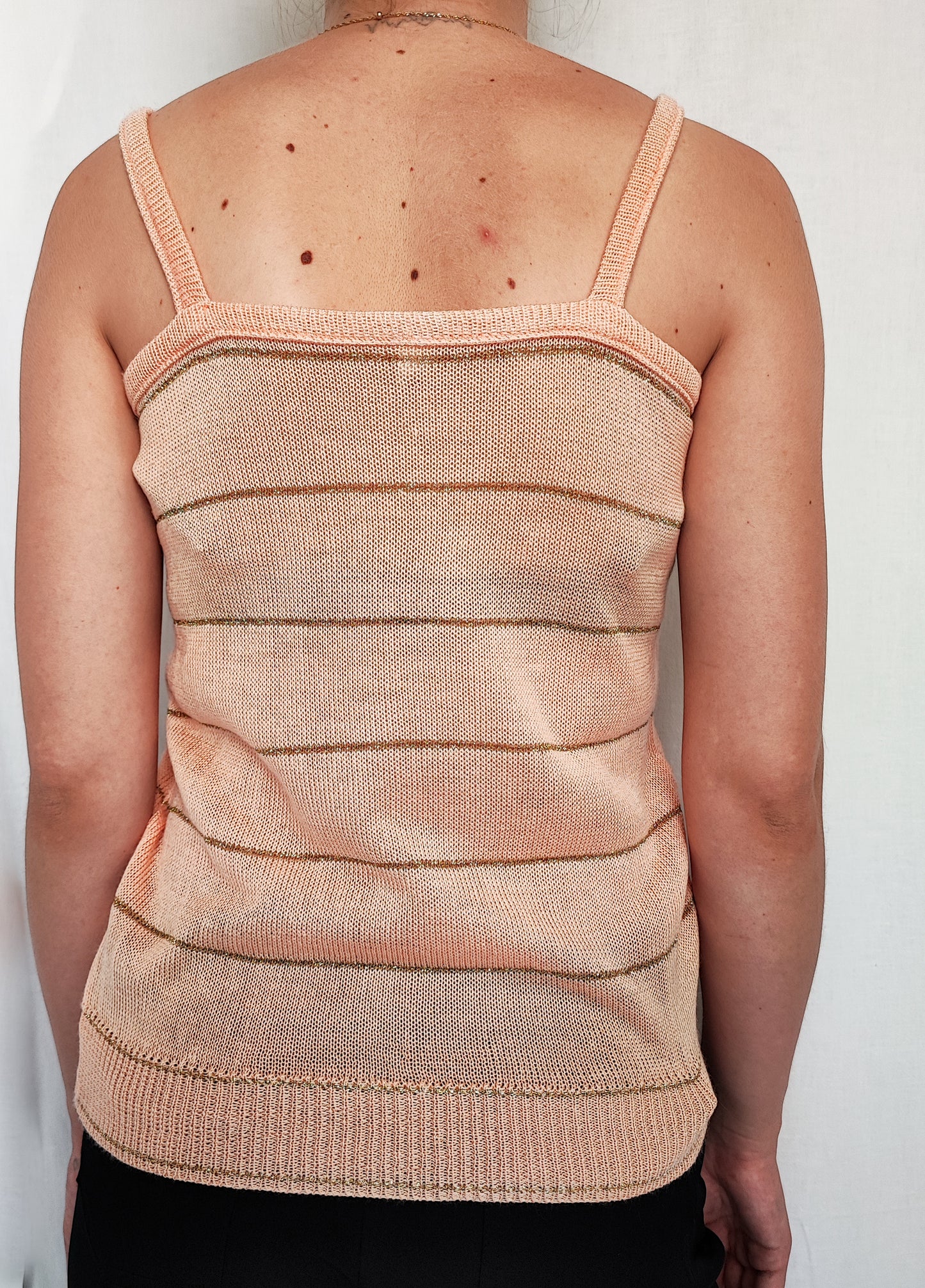 Peach knit top