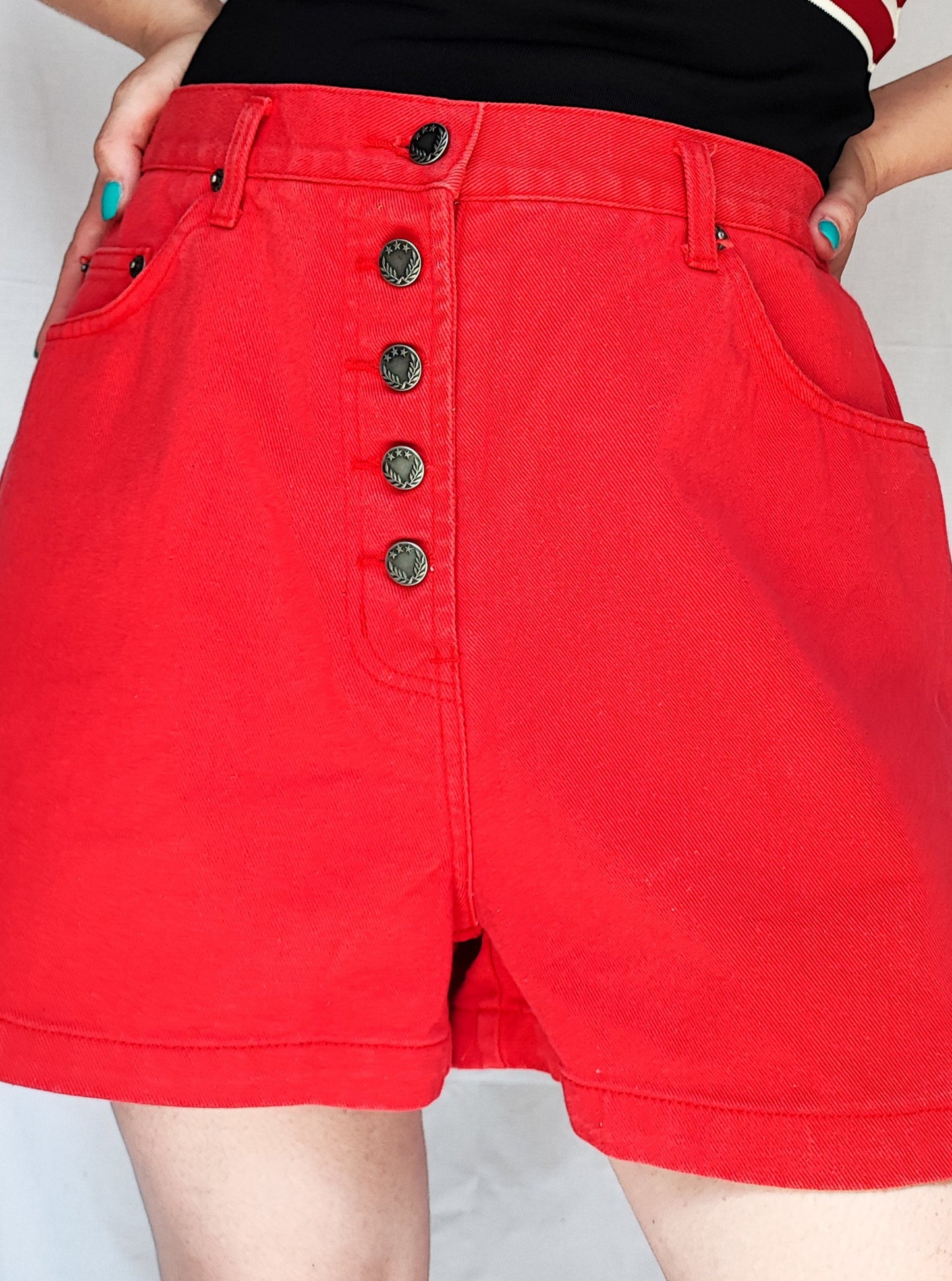 Fire denim shorts