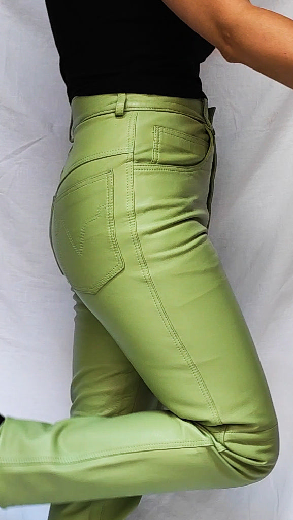 Usnjene hlače Lime
