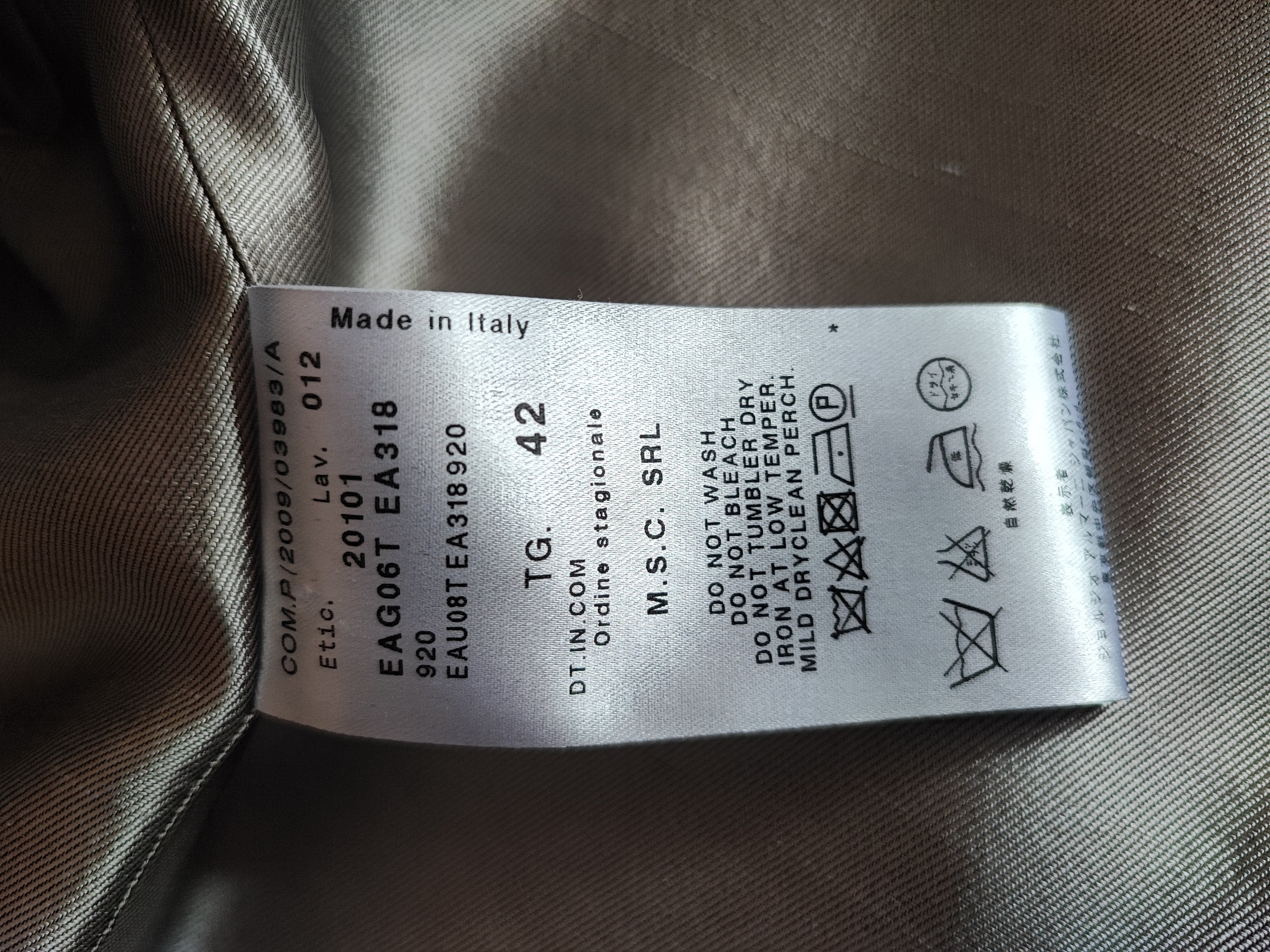 Second hand shop armani suits